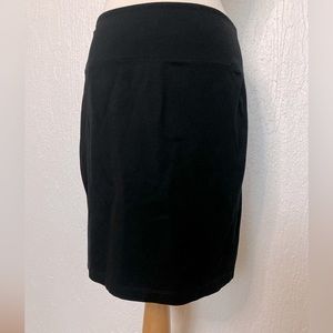 Halogen black stretch mini pull on pencil skirt